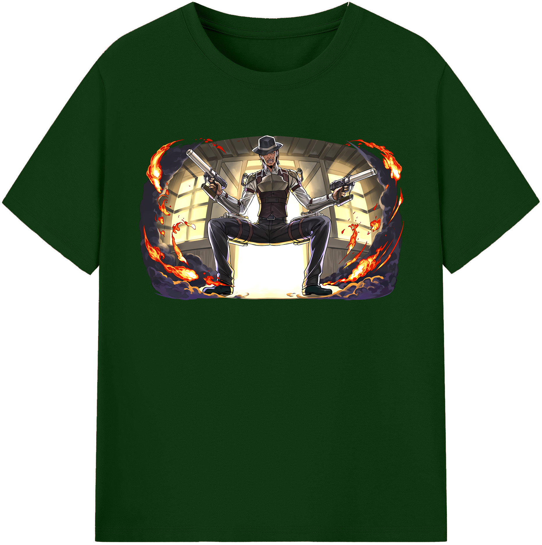 （画像用） 進撃の巨人 ケニー·アッカーマン Attack on Titan Kenny Ackerman 綿100％半袖Tシャツ（フロントプリント）